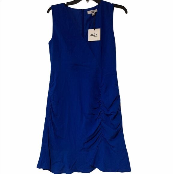 Jack By BB Dakota Ruched Royal Blue Dress NWT - Picture 1 of 2